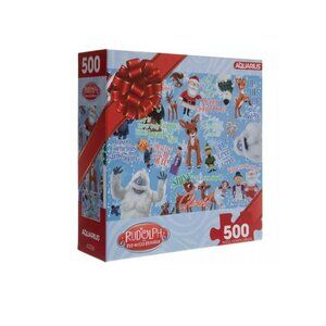 Rudolph The Red-Nosed Reindeer 500 Pc Puzzle 14”x 19” Aquarius. New In Box